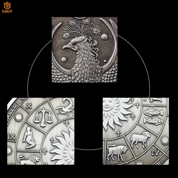 2019 Vakarų Astrologija 12 Monetų Žvaigždynas Skorpionas Antikvariniai Bronzos Amatų Iššūkis Monetų Kolekciją Vertė