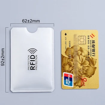 5vnt Kovos su Rfid Kortelės Turėtojas NFC Blokavimo Reader Užraktas ID Banko Kortele Atveju Apsaugos Metalo Kredito Kortelės Turėtojas F052