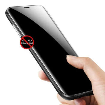 Anti Spy Lenktas Grūdintas Stiklas iPhone 12 11 Pro Max X XS XR Privacy Screen Protector, iPhone 8 7 6 SE 2 Apsauginės plėvelės
