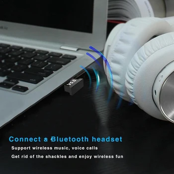 Bluetooth 5.0 Adapteris Siųstuvas, Imtuvo Garso Bluetooth Dongle Belaidžio ryšio USB Adapteris, Skirtas Kompiuteris, Nešiojamas PC Pelės