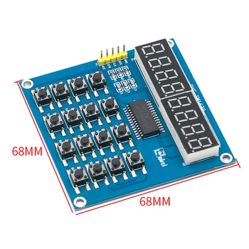 TM1638 LED Ekranas, 8-Bitų Skaitmeninis Vamzdžio Modulis 3-Wire 16 Klavišus 8 Bitai Klaviatūra, Nuskaitykite Ir ĮRAŠYKITE LED Ekranas Modulis Arduino 