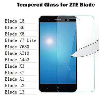 0.26 mm Screen Protector HD Grūdintas Stiklas ZTE Blade X3 X5 X7 A452 A510 A1 L5 V9 A530 L3 S6 A520 HD Grūdinto stiklo Apsauginė Plėvelė