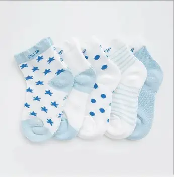 0-3 Metai 5 Poros Pack didmeninės kūdikių kojinės vaikų vasaros tinklelio kojinės-ultra plonas kvėpuojantis žvaigždes, mėnulį, berniukai, mergaites, vaikai, kojinės