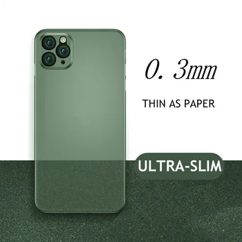 0,3 mm Ultra Plonas Sunku Soft Case For iPhone 11 X Xr Xs Max Matinis Plastikas Mados Galinį Dangtelį iPhone 6 6S 7 8 Plius 11Pro Max