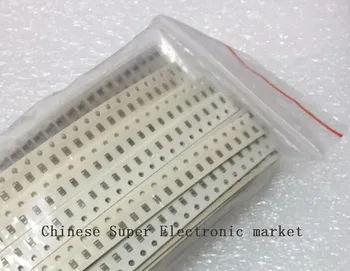 0402 SMD Chip kondensatorius asorti rinkinys , 52values*25PCS=1300PCS (1pF~1uF)