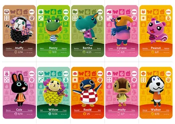 (091-120) Gyvūnų Kirtimo Kaimietis Kortelės Muffy Roald Felicity Molly NFC Žaidimas Kortelės, Duomenų Rinkimo NR Įjunkite Wii U