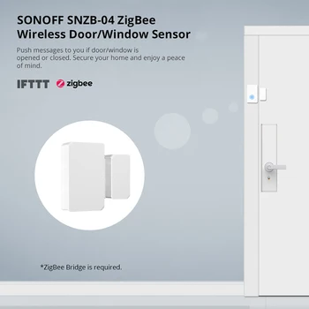 1/10 Vnt SONOFF SNZB-04 ZigBee Bevielis Durų/Langų Jutiklis Leidžia Smart Ryšys Su ZigBee Tiltas EWeLink APP 