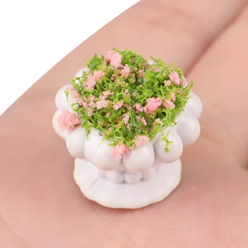 1:12 Miniatiūriniai Lėlių Žaliųjų Augalų Puodą Modelis Sodo Dekoro Priedai Modeliavimas Baldai, Žaislai