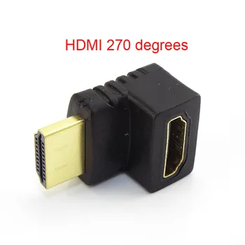 1/2/5vnt HDMI Male HDMI Female Adapter 90 Laipsnių 270 Laipsnių Kampu HDMI Kabelio ilgintuvas Konverteris HDTV L19