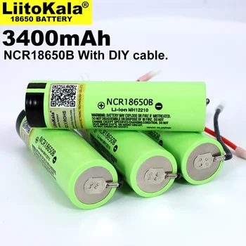 1-20PCS Liitokala naujas originalus NCR18650B 3.7 V 3400mAh 18650 įkraunama ličio baterija baterija + 