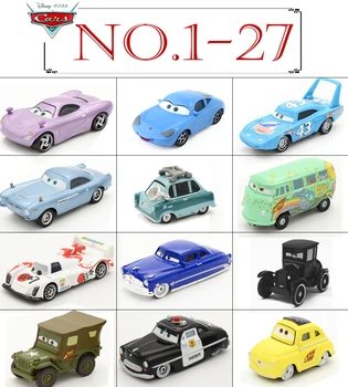 (1-27 Disney Pixar Automobilių METALO Diecast automobilių Disney McQueen Karalius Jauniklį Hick 1:55 Diecast vaikas žaislai Vaikams Berniukams Dovana