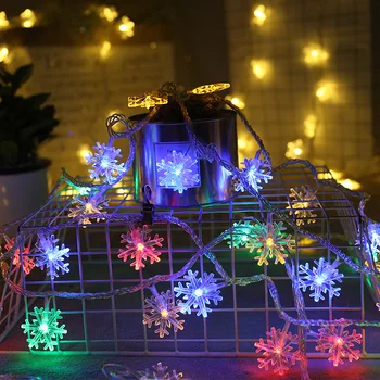 1/3M LED Girliandą Šviesos Eilutę Baterija Pasakų Snaigės Žibintai String naujieji Metai, Kalėdiniai Papuošalai, Namų Navidad 