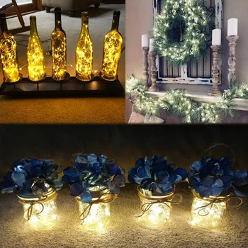 1-3M LED String Žibintai Šiltai Balta Pasakų Žibintai Girliandą Namų Kalėdų, Vestuvių, Gimtadienio Apdailos Baterija Lempos