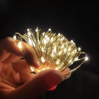 1-3M LED String Žibintai Šiltai Balta Pasakų Žibintai Girliandą Namų Kalėdų, Vestuvių, Gimtadienio Apdailos Baterija Lempos