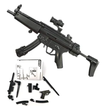 1/6 Masto 4D HK MP5 Lengvasis Žaislas Ginklą Modelio Galvosūkiai Statybinės Plytos Ginklą, Ginklas, Karinių 12