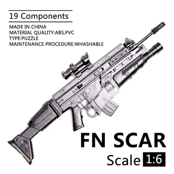 1/6 Masto FN SCAR SOP Kovinių Šautuvas Modelio Surinkimo Galvosūkiai Statybinės Plytos Pistoletas Ginklas Tinka 12
