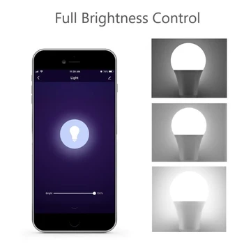 1-6Pieces 9W WiFi RGB Smart LED Lemputė E27 B22 Laikmatis Automatikos Šviesos Balso Nuotolinio Valdymo Dirbti Su Alexa 