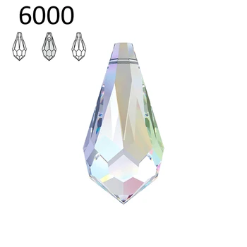 (1 gabalas) ORIGINALUS iš Swarovski kristalų 6000 ašaros pakabukas pagamintas Austrijoje prarasti karoliukai, kalnų krištolas 