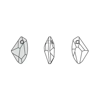 (1 gabalas) Originalus iš Swarovski kristalų 6656 Galactic Vertikalus pakabukas Austrijos laisvi, kalnų krištolas, 