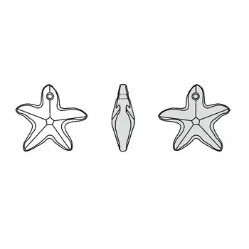 (1 gabalas) Originalus iš Swarovski Kristalų 6721 Žvaigždė pakabukas pagamintas Austrijoje laisvi, kalnų krištolas, 