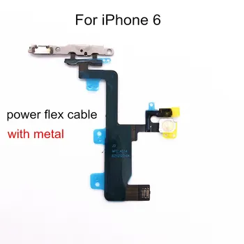 1 Gabalas Power Flex Kabelis su Metaliniu iPhone 5 5S SE 6 6S 7 8 Plus X XS Max Garsumo įjungimas Išjungimo Mygtukas Atsarginių dalių Pakeitimo