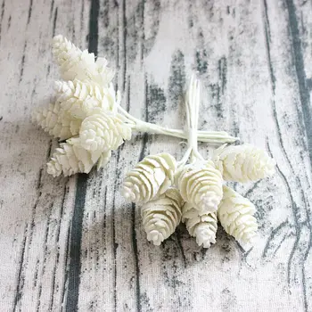 1 Krūva antikvariniai dekoratyvinis dirbtinės gėlės namuose vestuves apdaila plastikinių modeliavimas pušies kankorėžis ananasų gra