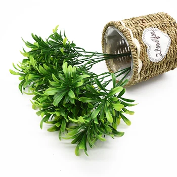 1 krūva dirbtiniai augalai Žalios waterweed Vestuvių dekoravimas fono sienos vazos, namų dekoro užrašų knygelė dekoratyvinės gėlės