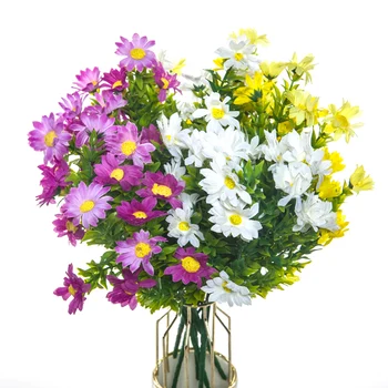 1 Krūva Šilko Daisy Puokštė Dirbtinės Gėlės, Vazos, Namų Dekoro Priedai Susitarimą 