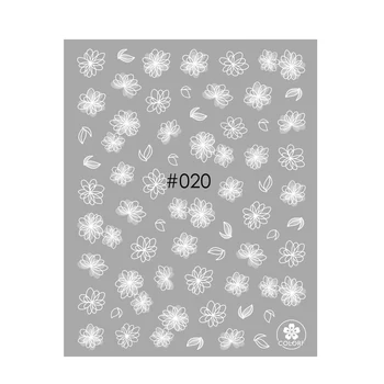1 lapas Baltas Drugelis 3D Nagų Dailės Lipdukai Nėrinių Gėlių Visą Nagų Lipdukai Nagų Lipdukai