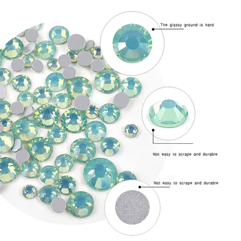 1 Maišelį, Sumaišyti Dydžio Mėlyna Žalia Rausva Balta Opal 3D Kristalai Nagai Meno Cirkonio Flatback Stiklo, Akmenų, Nagų Dailės Apdaila
