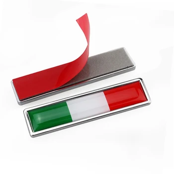 1 Pora italijos Vėliava Italija 3D Metalo Automobilio Lipdukas, Decal Apdaila Ženklelis Emblema Reikmenys, Auto Lipdukai 