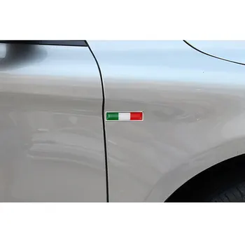 1 Pora Šalies Nacionalinės Vėliavos Italija Karšto Metalo Lipdukai Automobilio Stiliaus Motociklų Aksesuarų Ženklelis Etiketės, Emblemos Automobilių Lipdukai