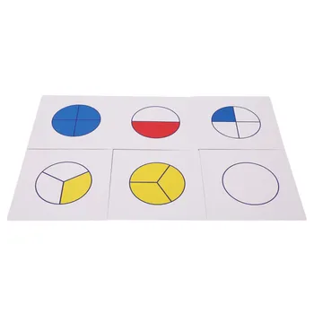 1 Set Montessori Matematikos Mokymo priemonių Vaikams ikimokyklinio Ugdymo Skaitmeninis Frakcija Kortelę Matematikos Mokymosi Žaislas