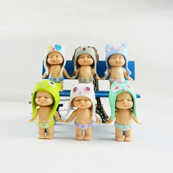1 stks atsitiktiniai tiekimo miego lovely baby lėlės veiksmų skaičiai vaikai pvc modelis Dekoratyvinių žaislai Vaikams dovanų Kūrybos lėlės