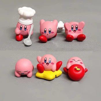 1 Vnt Cartoon 3-4cm Anime Žvaigždė Kirby Mini PVC Duomenys Žaislai Vaikams Rinkimo Modelio Žaislas Kalėdų Dovanos