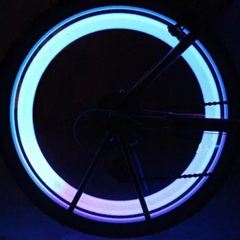 1 vnt LED Dviračio Žibintas Naktį Dviračių Priedai Saugos Įspėjamoji Lemputė RGB Vandeniui Mygtuką Akumuliatoriaus Energijos Tiekimo
