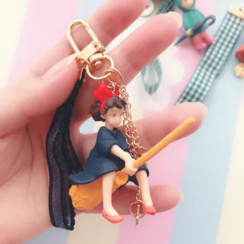1 Vnt naujų Kawaii Studio Ghibli Hayao Miyazaki Kiki Keychain maišelį Pakabukas pav Žaislai vaikams
