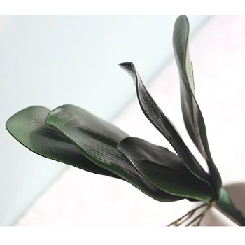 1 VNT Polietileno Dirbtinės Žaliosios Drugelis Orchidėjų Lapų Plastikinių Gėlių Lapų Namų Vestuves PASIDARYK pats Apdailos