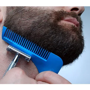 1 Vnt Vyrų Barzdos Priežiūros Išvaizda Ūsai Formuojamų Šukuosenų Plastiko Plaukų Formavimo Stiliaus Šabloną Valdovas Šukos Įrankis