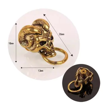 1 x Žalvario Japonija demonas, velnias conchos screwback medžiagą gyvūnų galvos dizainas, odinis krepšys, piniginė grandinės mygtuką ir kniedės O-žiedo jungtis