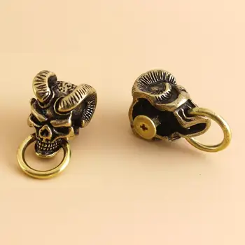 1 x Žalvario Japonija demonas, velnias conchos screwback medžiagą gyvūnų galvos dizainas, odinis krepšys, piniginė grandinės mygtuką ir kniedės O-žiedo jungtis