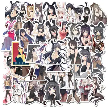 10/30/50PCS Japonija Sexy Bunny Girl Anime Lipdukai Vandeniui Nešiojamas Riedlentė Gitara Bagažo Juokinga Vsco Grafiti Lipdukas Vaikas Žaislas