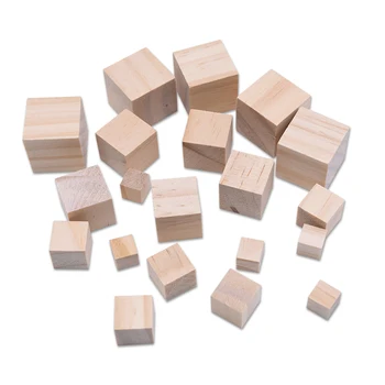 10-50pcs 1-2.5 cm Mediniai Kubeliai Natūralaus Nebaigtų Cube 