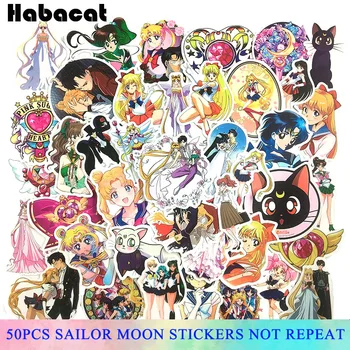 10/50Pcs/Pak Klasikinis Anime Sailor Moon Vsco Mergina Lipdukai Motociklų Bagažo Nešiojamas Dviračių su Riedlentė Pegatinas Anime