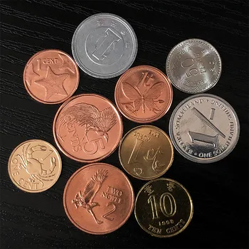 10 monetų iš 10 skirtingų šalių , Nekilnojamojo Originali Originalios Monetos , šalies , pasaulio kolekcionieriams Euro Azijoje, Afrikoje, Amerikoje dovana