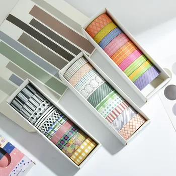 10 roll/set washi tape adhesiva izoliacine juosta washitapes kawaii lipdukai papeleria mielas korėjos Apdailos japonijos decorationtape