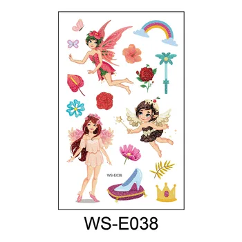 10 Rūšių Blizgučiai Milteliai Fairy Tatuiruotės Drugelis Rainbow Castle Gėlės Laikina Įstaiga, Lipdukai, Vienkartinės Vaikų Šalis Makiažas