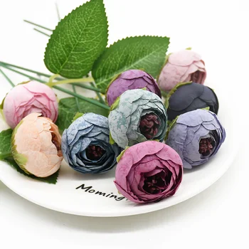 10 Vienetų Šilko arbatos pumpurai, rožių Dirbtinės gėlės, Namų dekoravimo reikmenys Vestuvių 