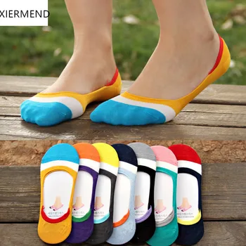 10 vnt = 5 poras Naujų silikono nematomas neslidus moterų kojinės moterims kojinės vasaros šlepetė kojinės,gražus, kojinių, šlepetes