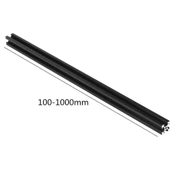 100-1000mm Black 2020 V-Įpjovos Aliuminio Profilių Ekstruzijos Rėmas CNC Lazerinio Graviravimo Staklės Medienos apdirbimo 